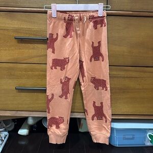 H&M Brown Bear Print Kids' Pants, Size 4-5Y